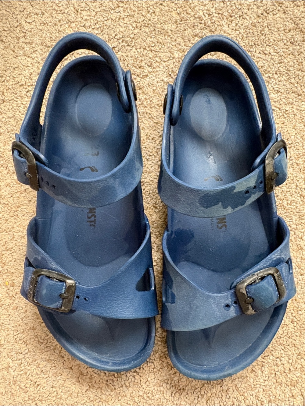Birkenstock Kids Navy Blue Buckle Sandals